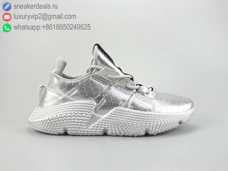 ADIDAS ORIGINALS PROPHERE WASH SILVER CROCODILE PATTERN LEATHER MEN RUNNING SHOES